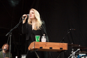Slow Club,perform at End Of The Road Festival, Larmer Tree Gardens, Salisbury, 5th September 2015